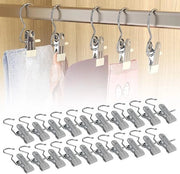 20 pezzi di graffette metalliche senza impronta - graffette per asciugamani per abbigliamento e scarpe - graffette multifunzionali antiscivolo - grigio argento