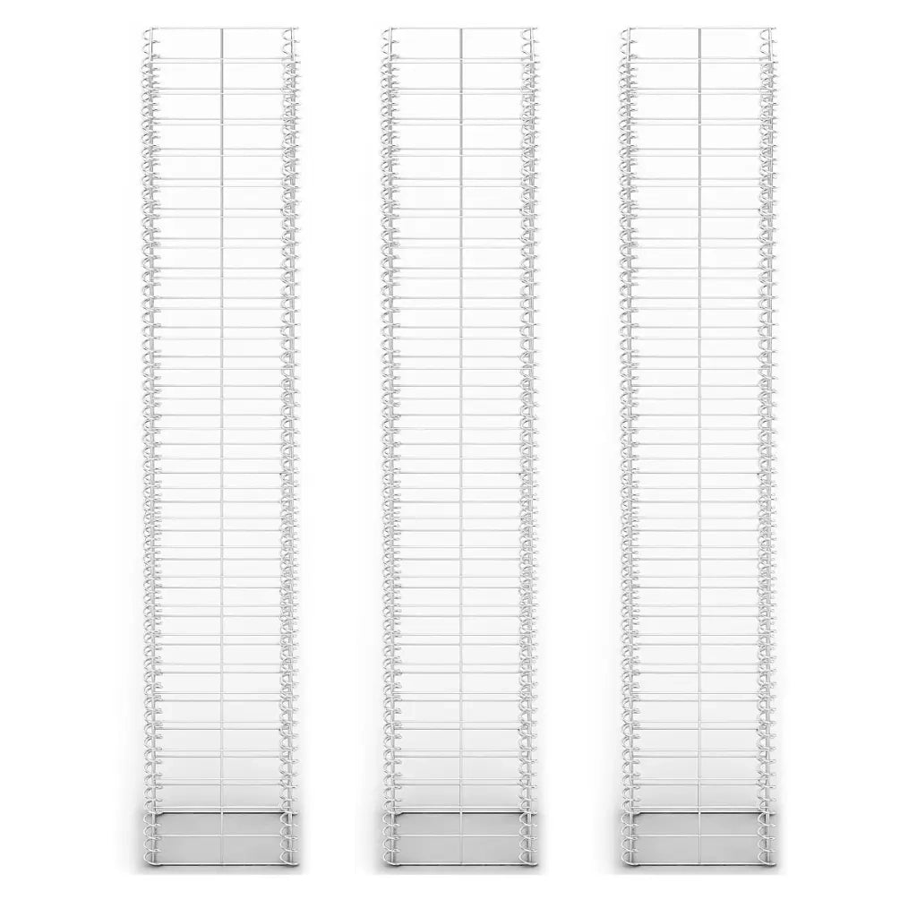 Set Gabbione 3 pz in Filo Zincato 25 x 25 x 150 cm  cod mxl 8994