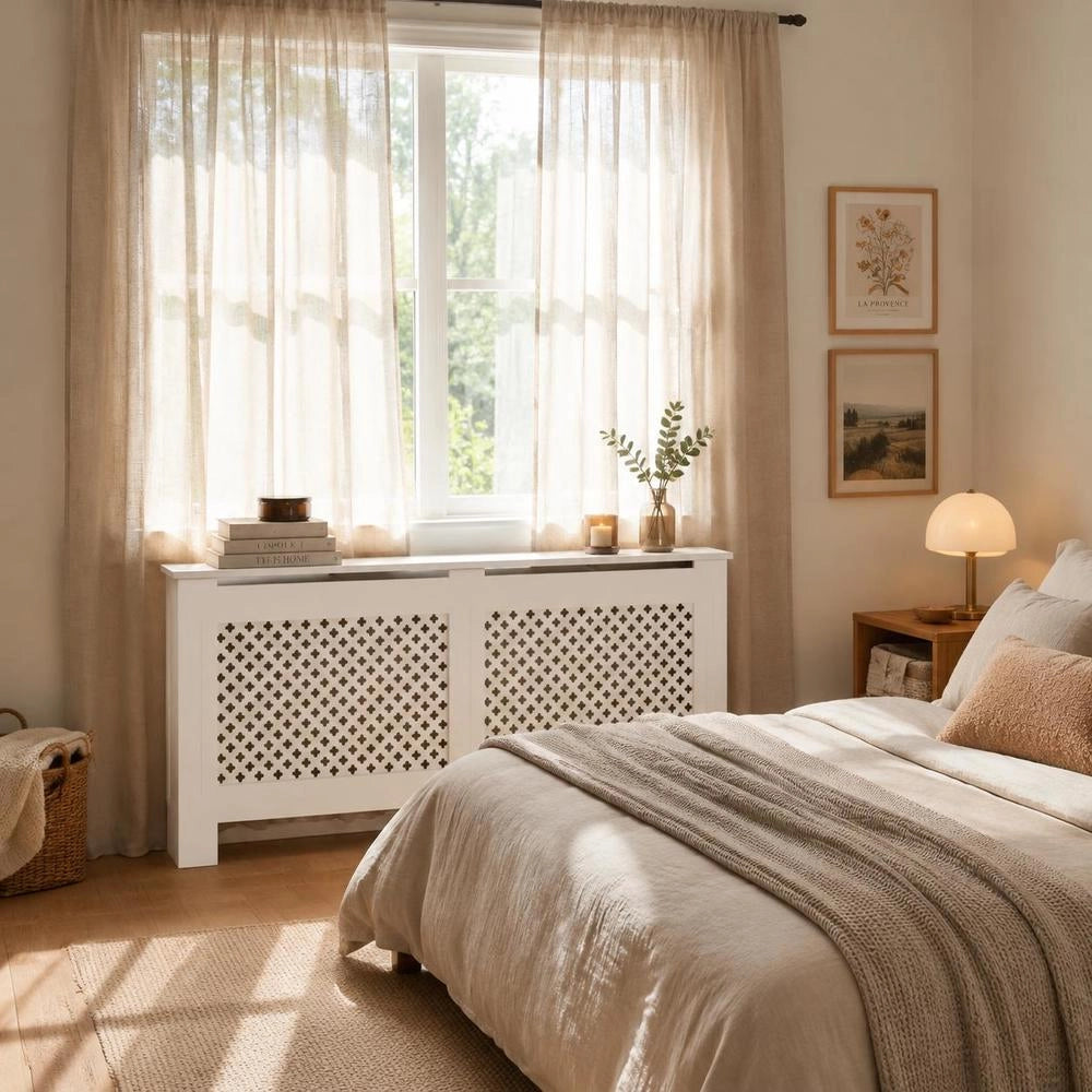 Radiator Cover, White, 172x19x81.5 Cm, MDF