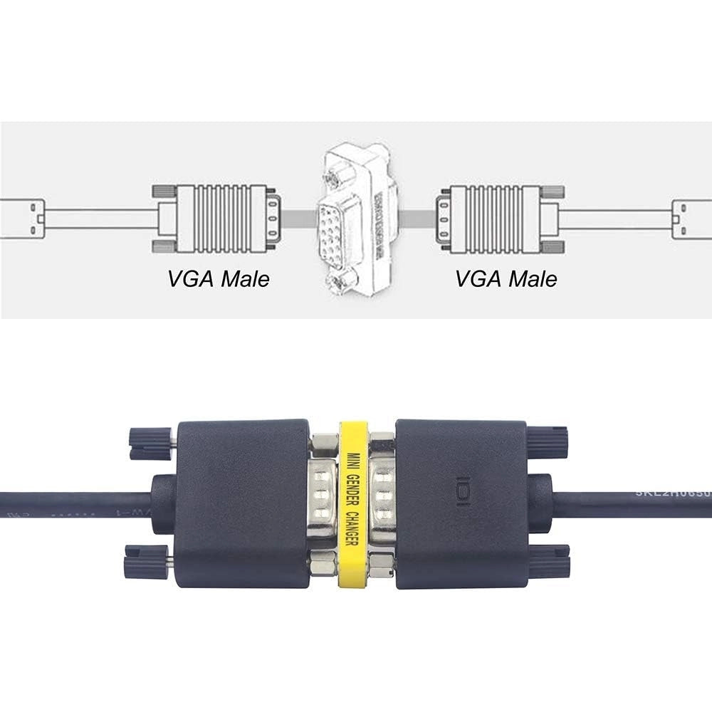 Trade Shop - Connettore Vga Femmina A Femmina Video 720p Adattatore Prolunga Cavo Tv C-058 -