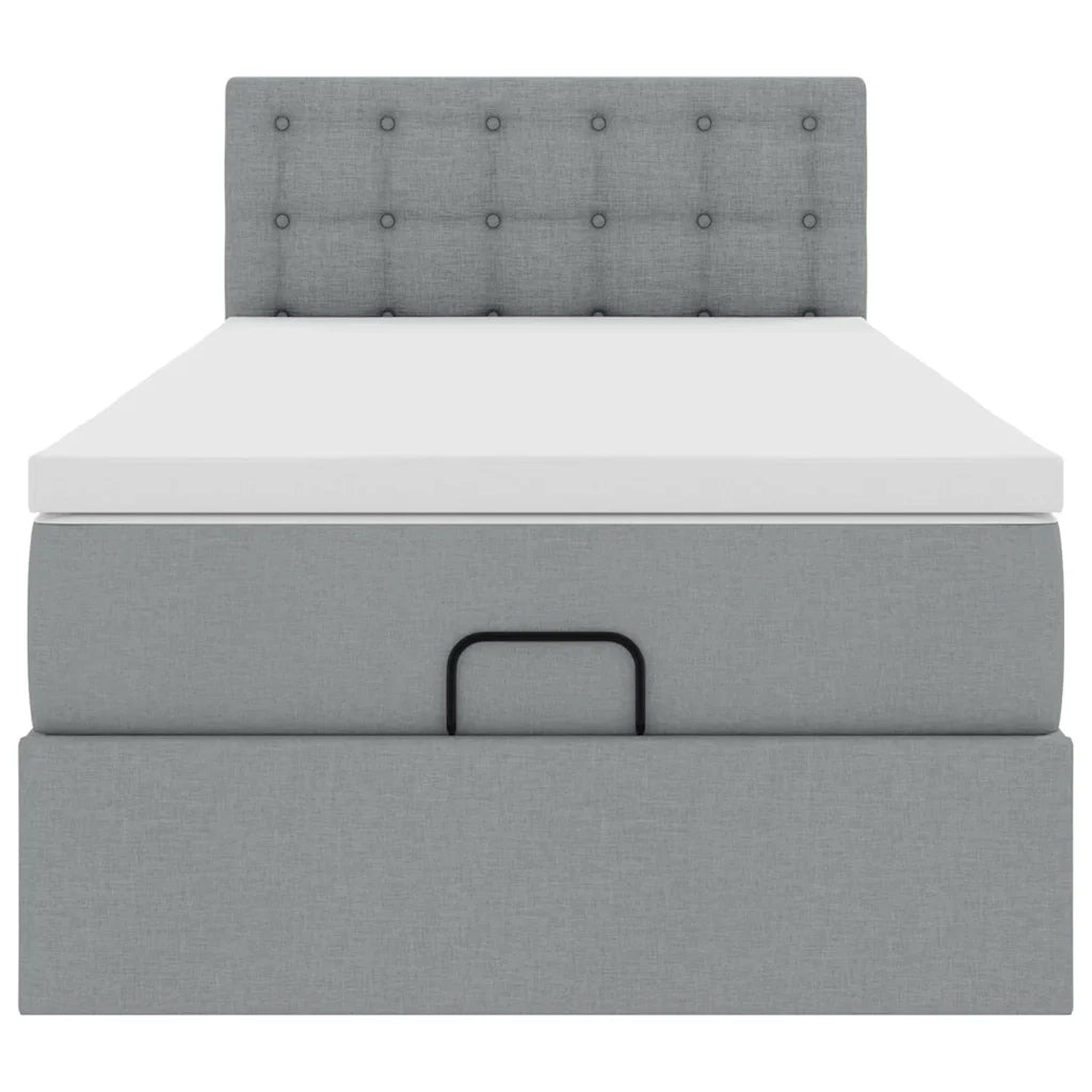 Struttura Letto Pouf con Materasso 90x190 cm in Tessuto 3311587