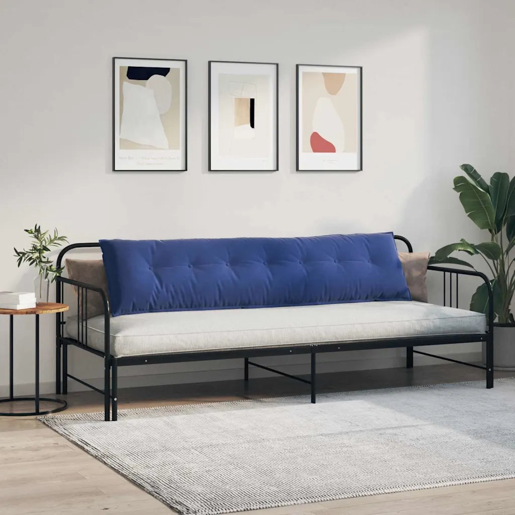 Cuscino per Schiena | Cuscino dorsale Blu Polizia 200 x 50 cm Tessuto in Cords