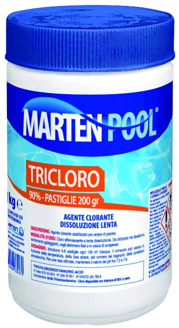 TRICLORO IN PASTIGLIE 200 GR.  kg. 1 12.00 pz