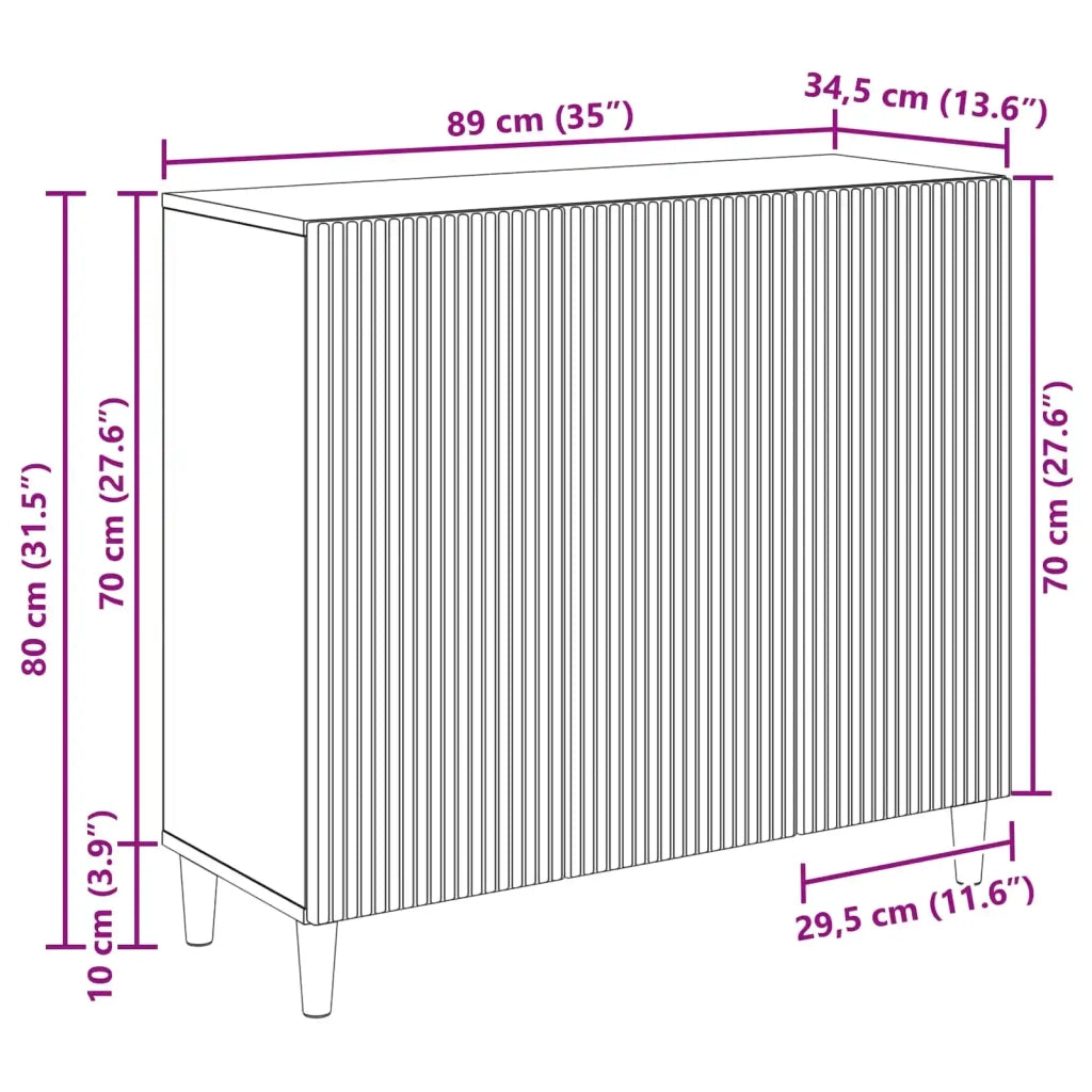 Credenza Bianco 89 x 34,5 x 80 cm Legno ingegnerizzato 894645
