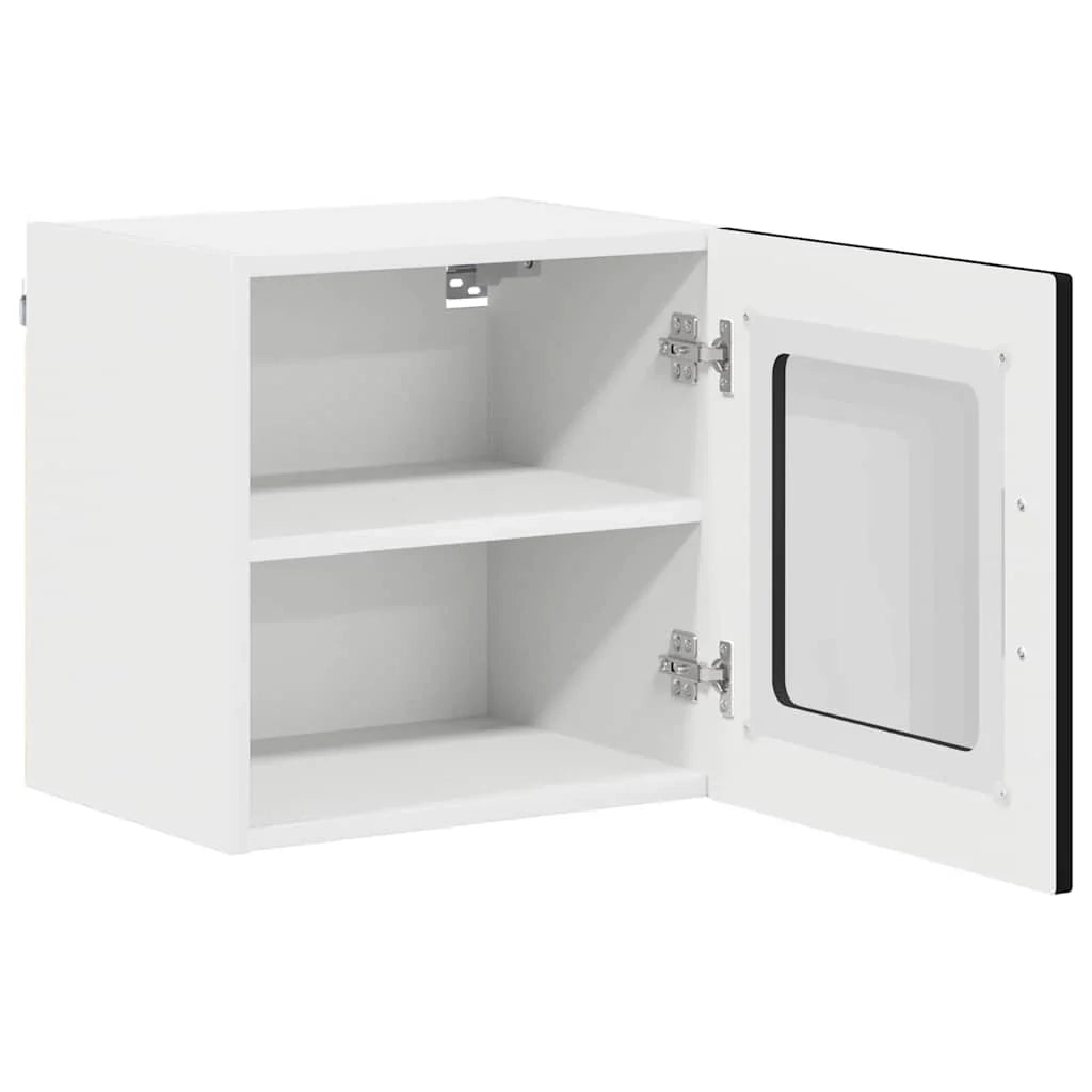Set di 2 pensili da cucina moderni pratici per riporre oggetti 40 x 31 x 40 cm in legno composito nero 02_0053866