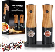 Molinello elettrico per sale e pepe con regolazione della grana - Shaker automatico per spezie - Set da 2 - Moka