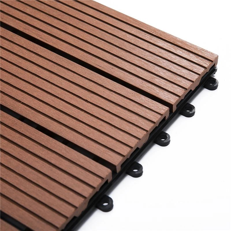 PIASTRELLE DA GIARDINO INCASTRABILI SET DA 11 MATTONELLE  30X30X2.2 CM MARRONE