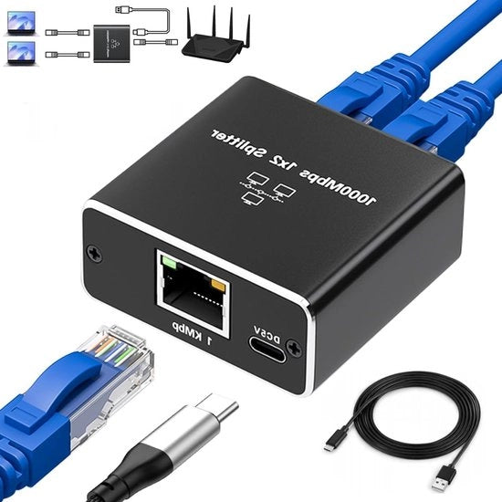 Rete Switch 10 Porte - 8 x 2,5 & 2 x 10G - Divisore di Reti - Ethernet - Per Cavo di Reti