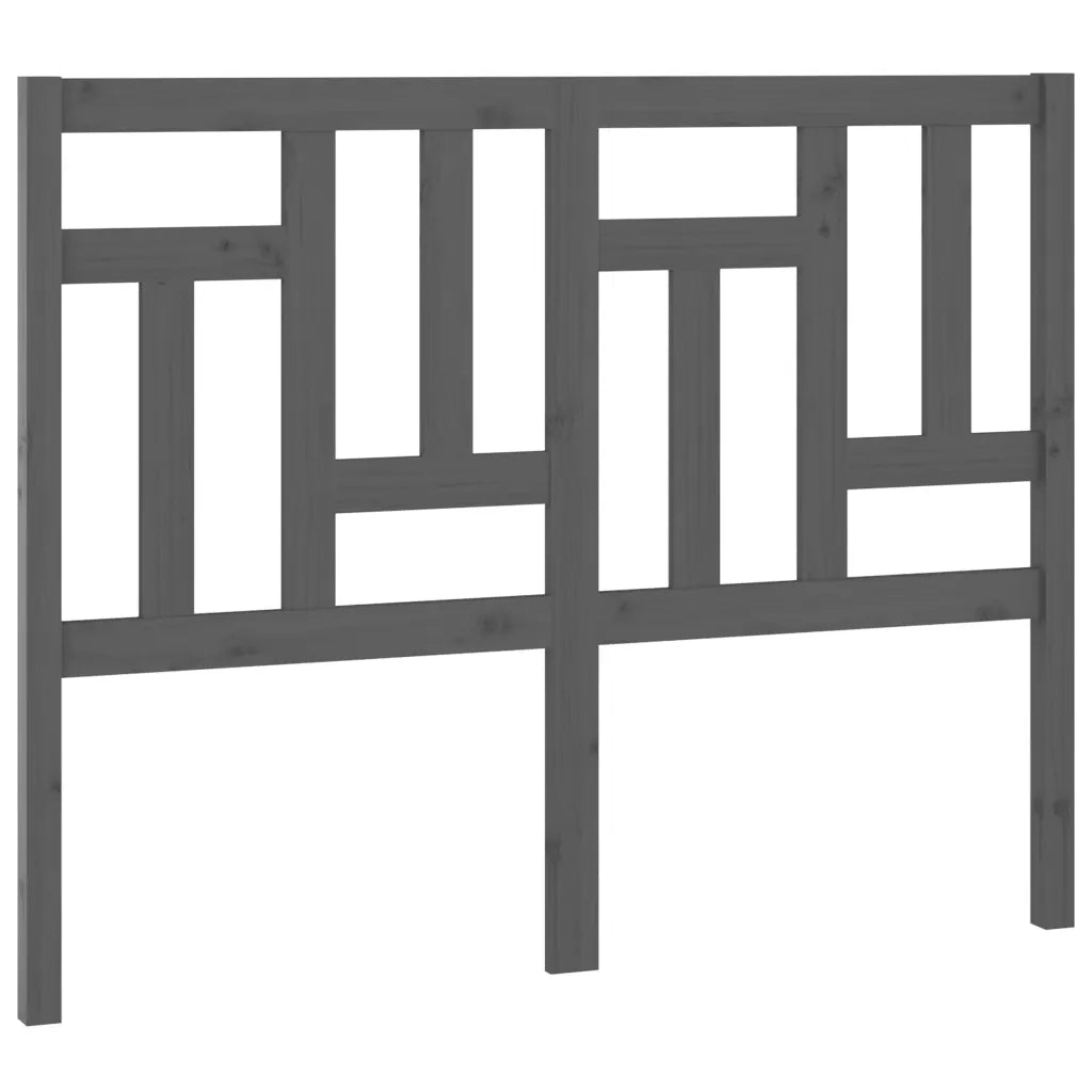 Testiera per Letto Grigia 205,5x4x100 cm Legno Massello di Pino 818992