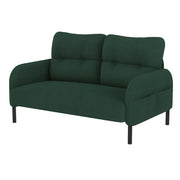 Divano 2 Posti con Schienale Ergonomico; Tasca Laterale e Seduta Profonda in Velluto a Coste Verde Smeraldo 120 × 75 × 79 cm