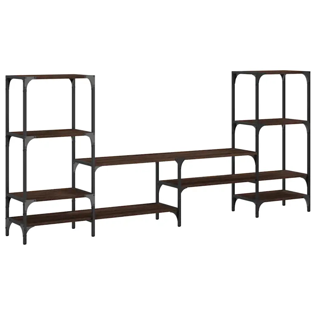 Mobile TV-Credenza per TV-Console TV Rovere Marrone 206,5x28,5x95 cm in Legno Multistrato