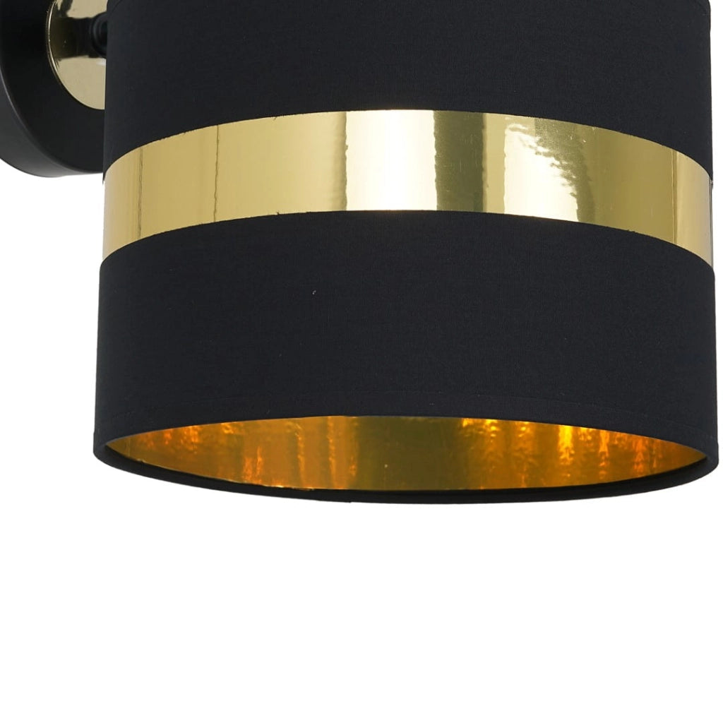 Applique PALMIRA MLP6317 1xE27 60W nero oro Milagro