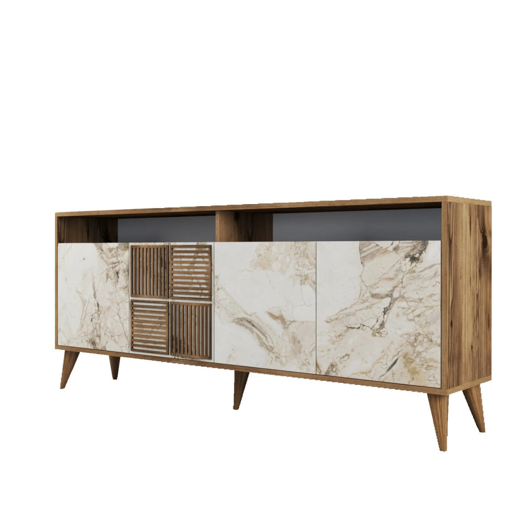 Consolle in legno "Milano" 180 x 35 x 78 cm - Noce