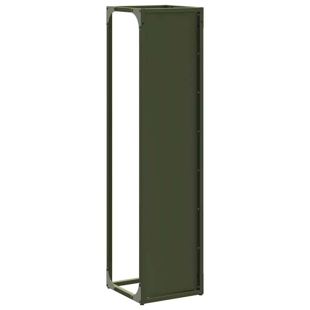 Rastrelliera per Legna da Ardere Verde Oliva 25x25x100 cm CFW5292060