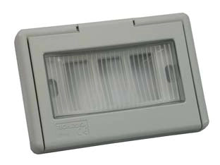 SCATOLA DA INCASSO PORTAFRUTTI 3P PORTELLO A FINESTRA IP44- - mm.122x16x83h. - (1733.G) - 5 pezzi MARLANVIL