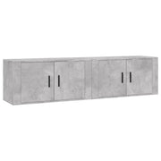 Mobili Porta TV a Parete 2 pz | Armadietto TV | Mobile Porta TV Grigio Cemento 80x34,5x40 cm