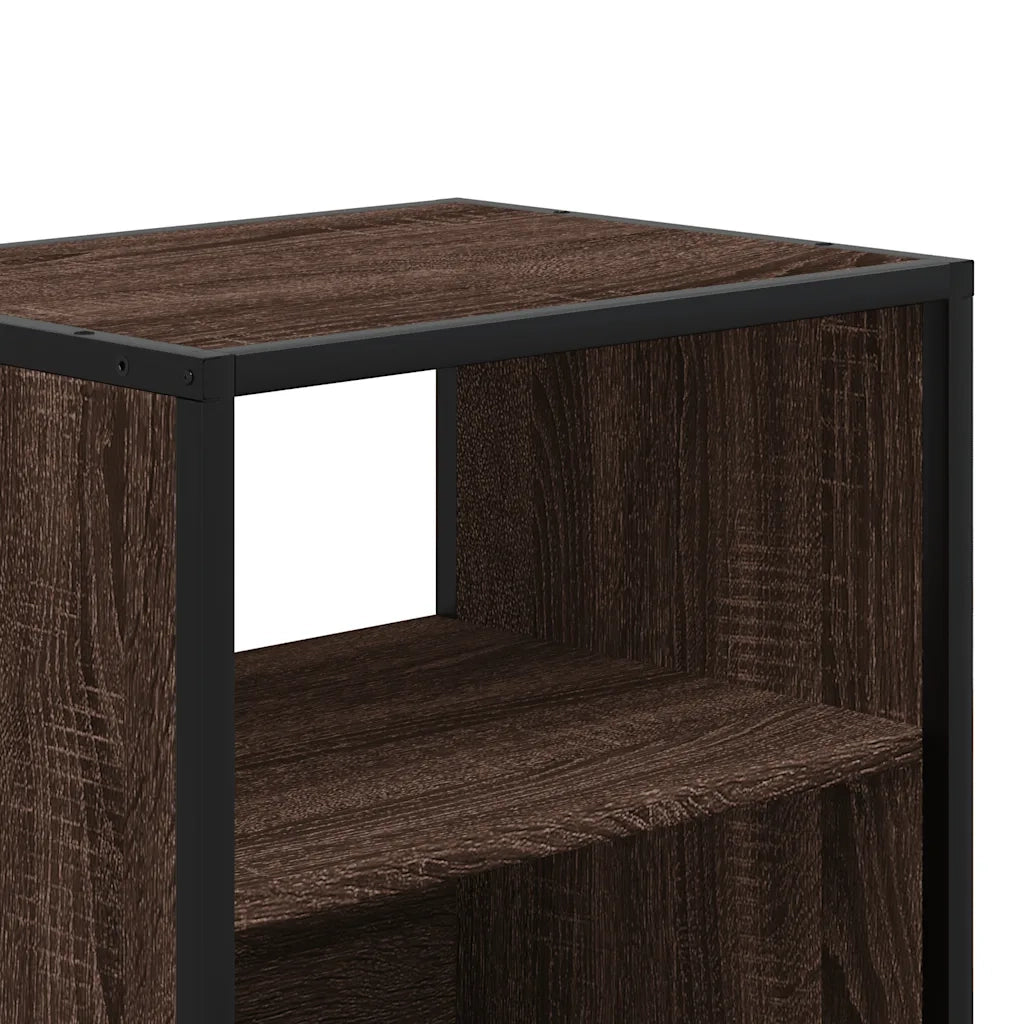 Comodino a Muro-Tavolino da notte sospeso Rovere Marrone 40x31x39,5 cm 649348