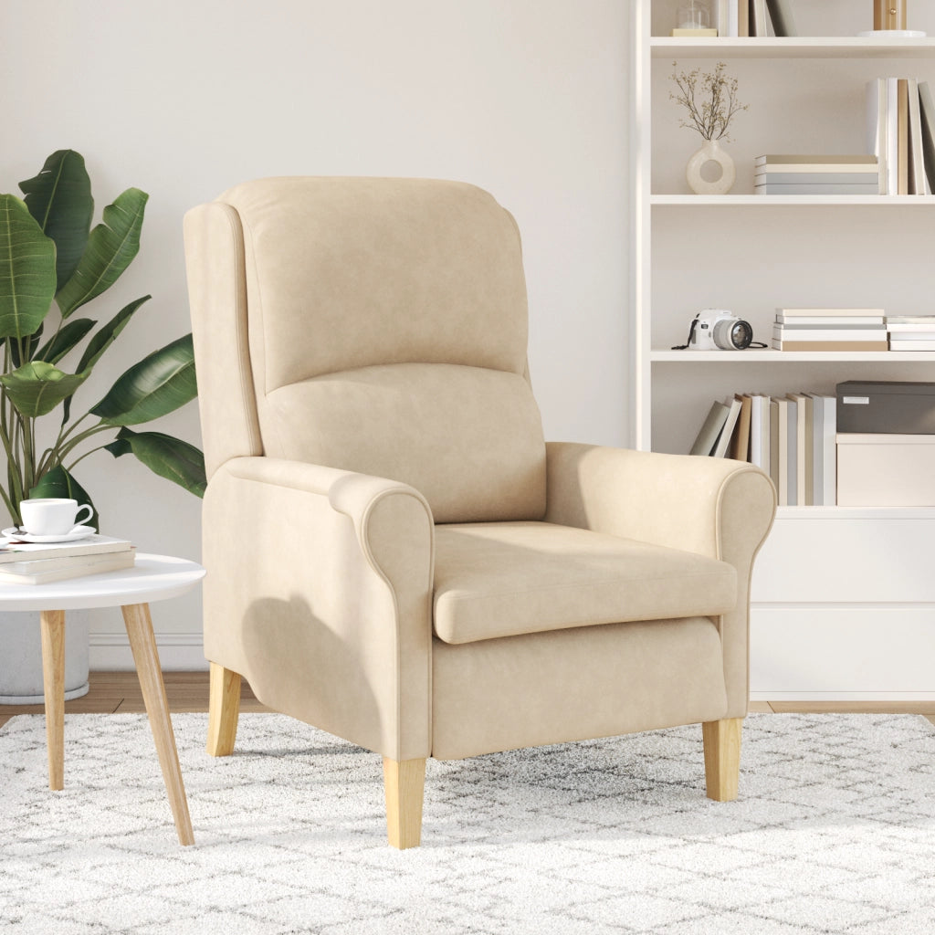 Poltrona Panna Panna Tessuto e Legno Standard Ergonomica