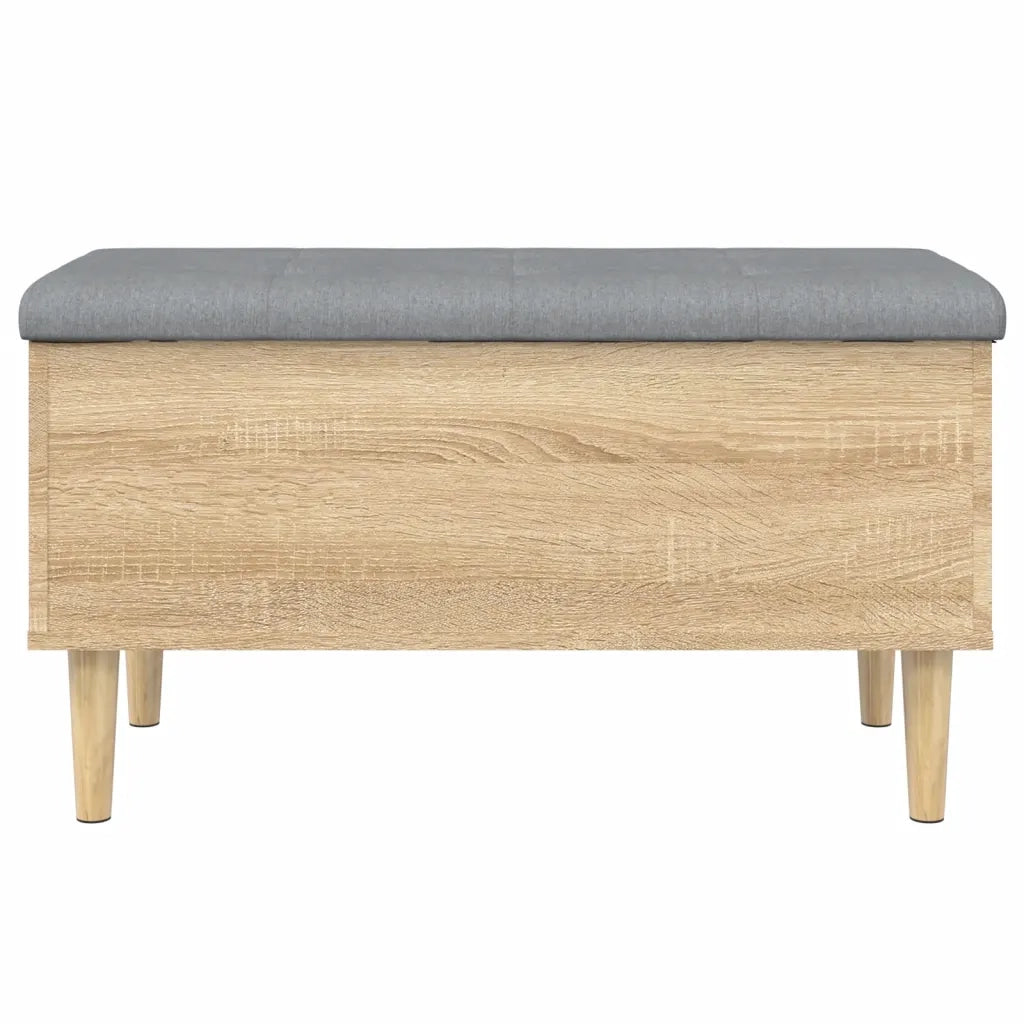 Panca Portaoggetti Rovere Sonoma 82x42x46 cm Legno Multistrato 835077
