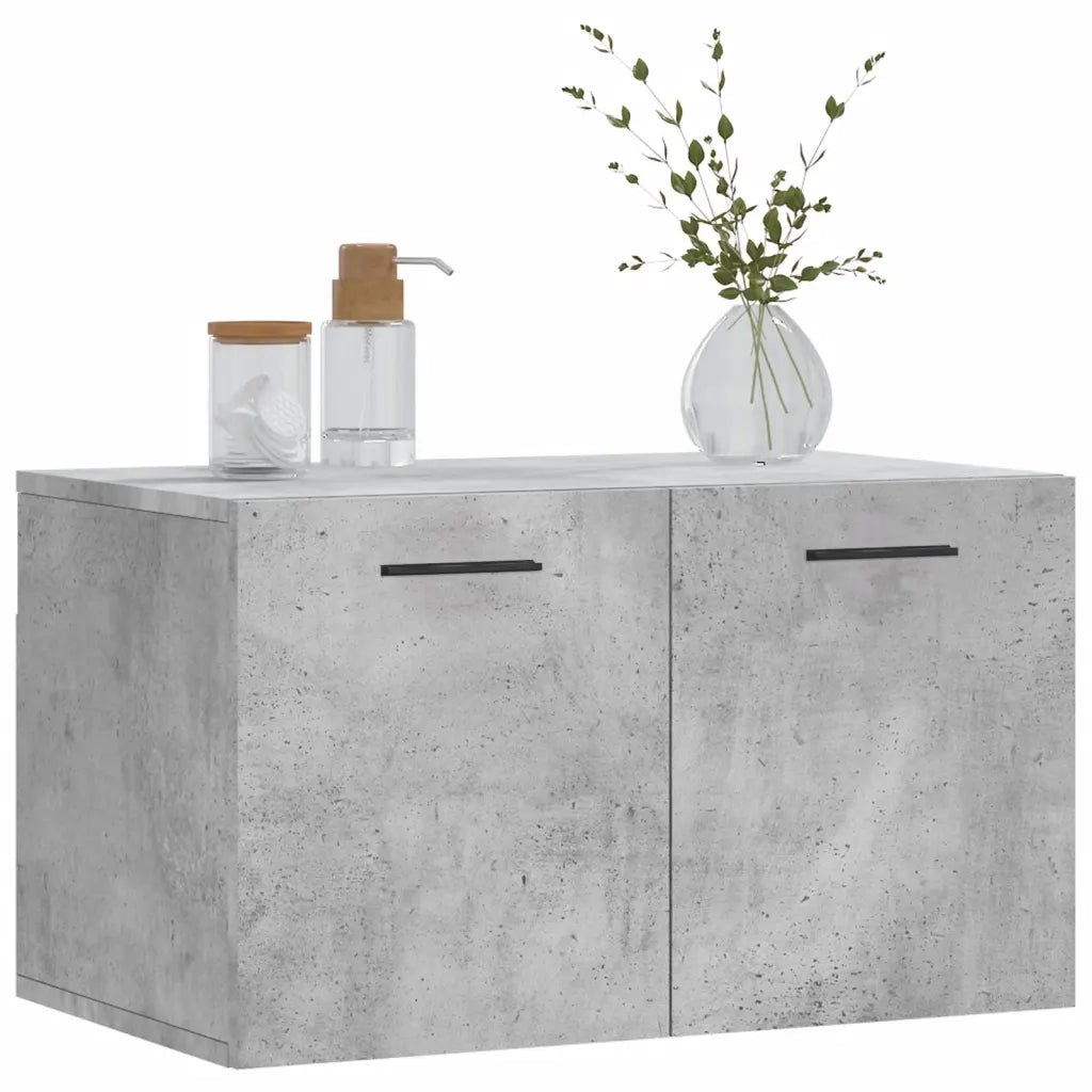Mobile a Parete Grigio Cemento 60x36,5x35 cm Legno Multistrato 830040
