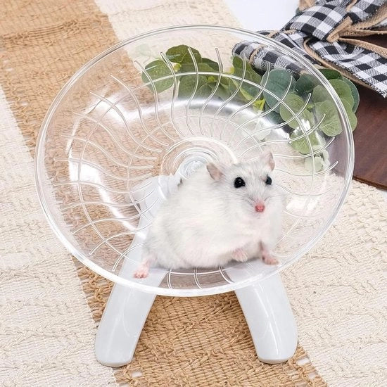 Faccia volante silenziosa per piccoli animali in plastica, 18 cm, per gerbili e hamster, per animali domestici.