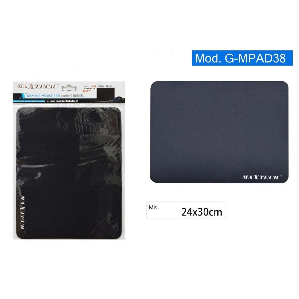 Trade Shop - Tappetino Gaming Mouse Pad Tappeto Per Pc Antiscivolo Poggiapolso Nero G-mpad38 -