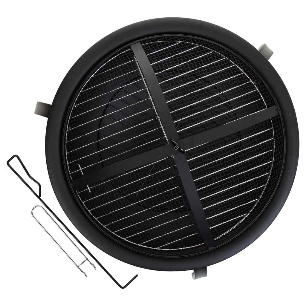 Barbecue da esterno in metallo con griglia nera D51x39h cm