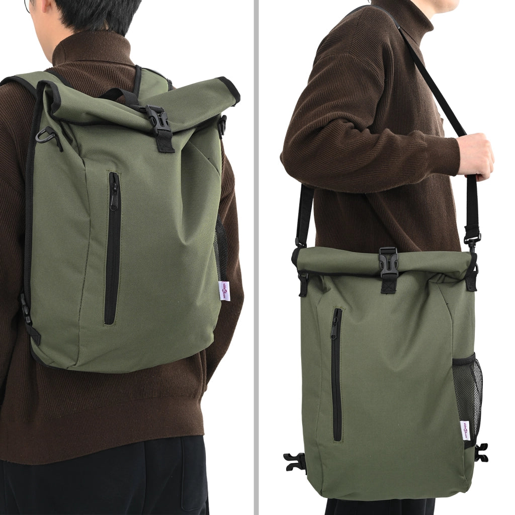 Borsa da Bici per Portapacchi 20 L Verde Oliva 31x13x58 cm