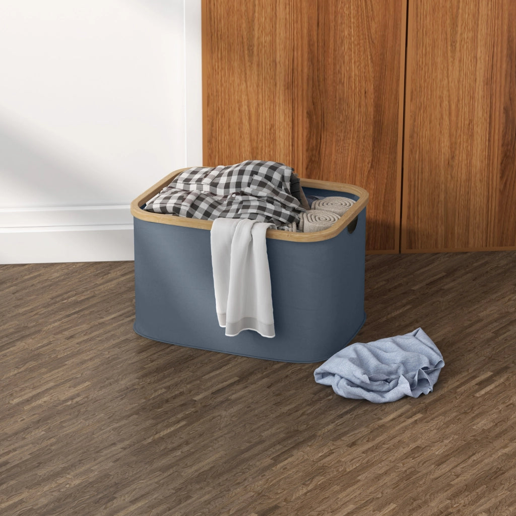 Cestino Portabiancheria Pieghevole 36 L con Manici ¨C Zephmum ¨C Grigio 44.3x33.3x26.5 cm