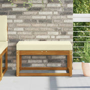 Cuscino da Sedia Esterno Crema 80 x 40 x 8 cm 100% Poliestere 900950