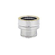 Raccordo inox mono parete f 200mm a doppia parete fm di 200 - de 250 mm