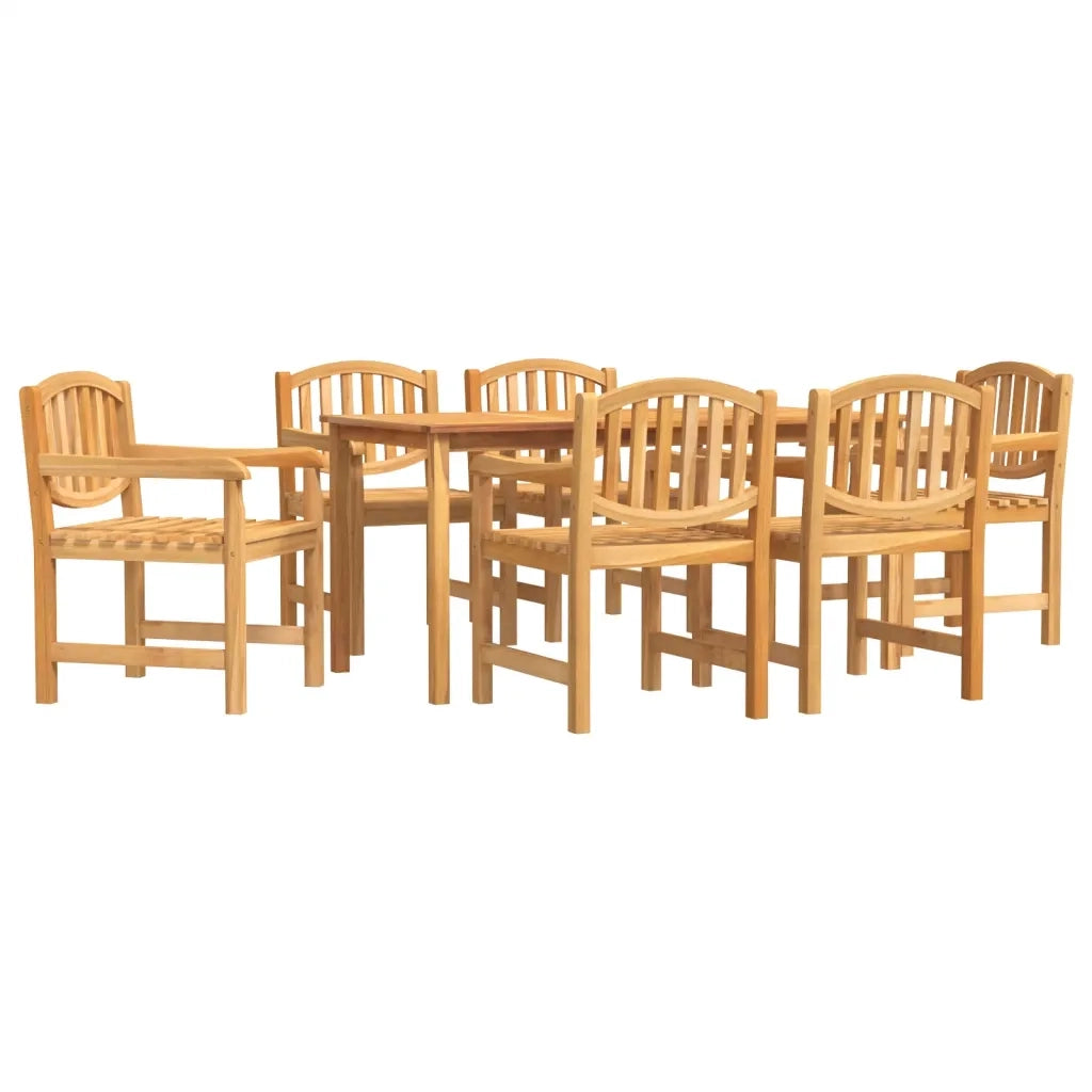Set da Pranzo da Giardino 7 pz in Legno Massello di Teak 3157932