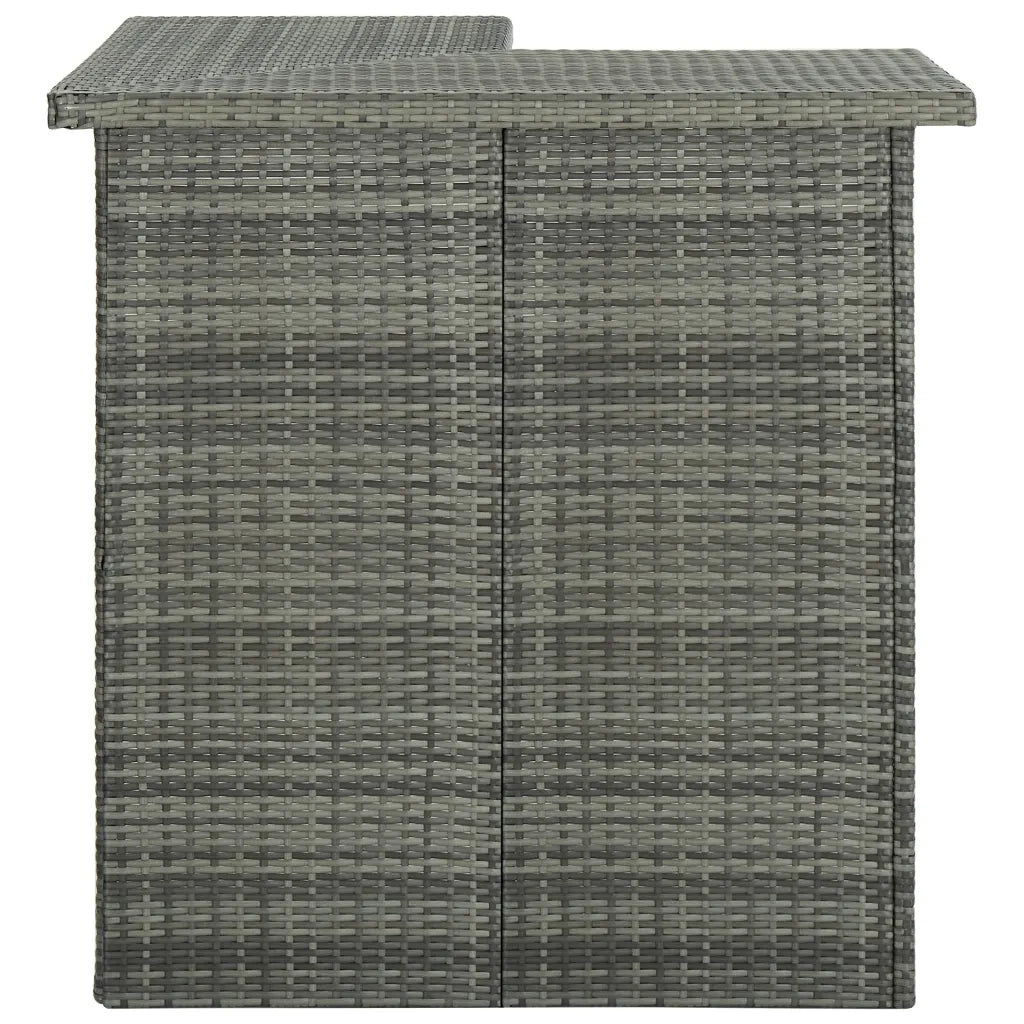 Set Bar da Giardino 16 pz con Cuscini in Polyrattan Grigio 3064930