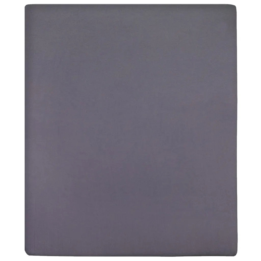 Lenzuolo con Angoli Jersey Antracite 100x200 cm Cotone CFW8791752
