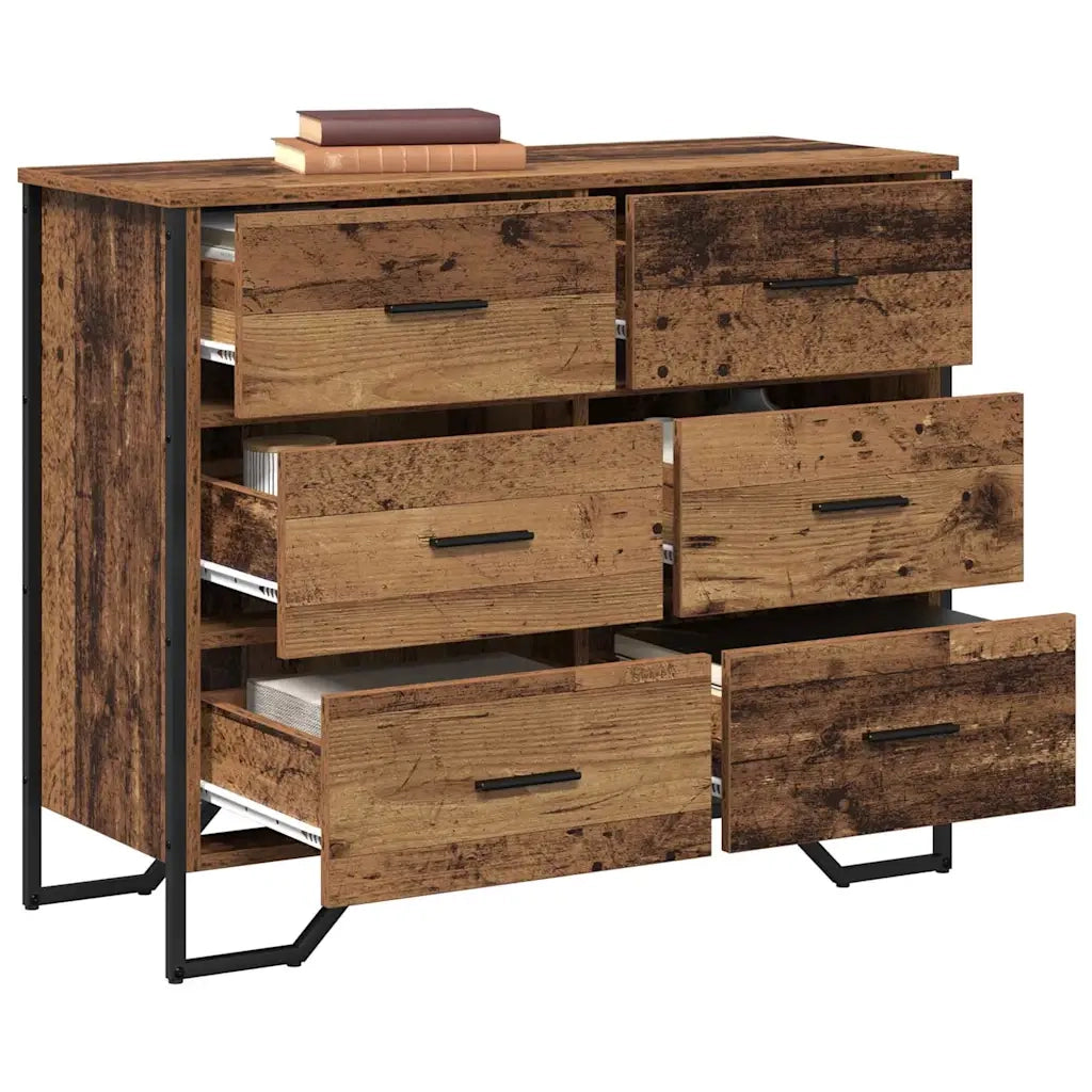 Cassettiera 2 pz Legno vecchio 91 x 35,5 x 74,5 cm CFW7543952