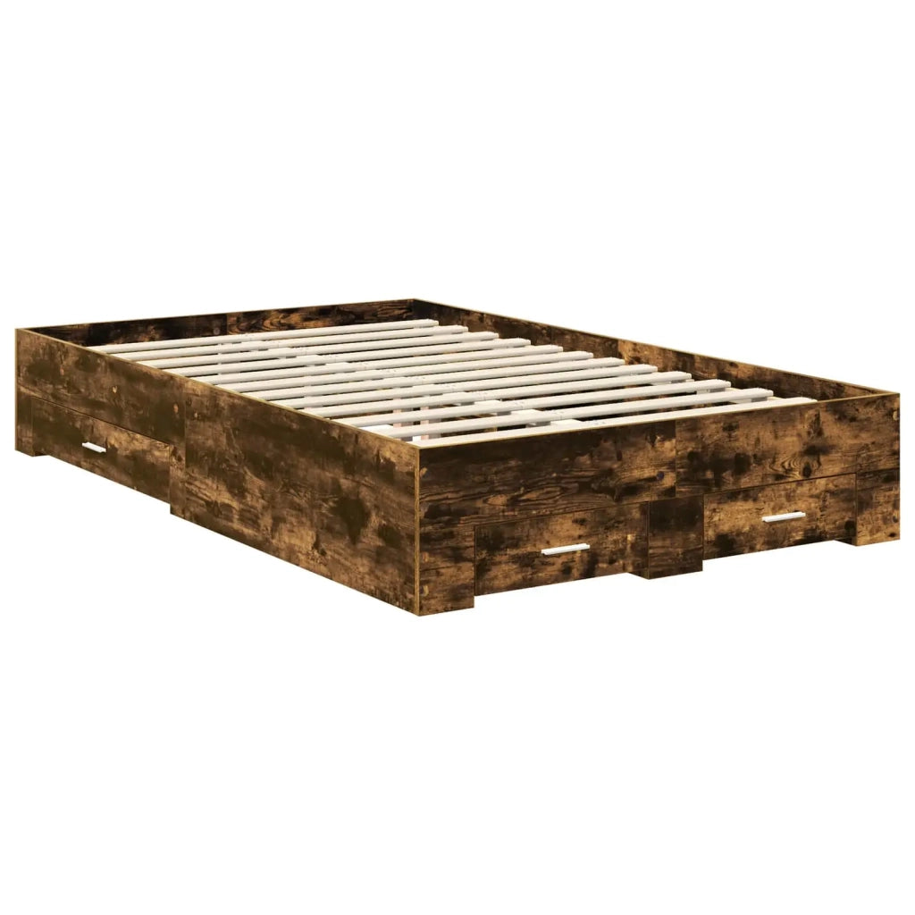Struttura del letto Rovere fumé 120 x 190 cm Legno multistrato