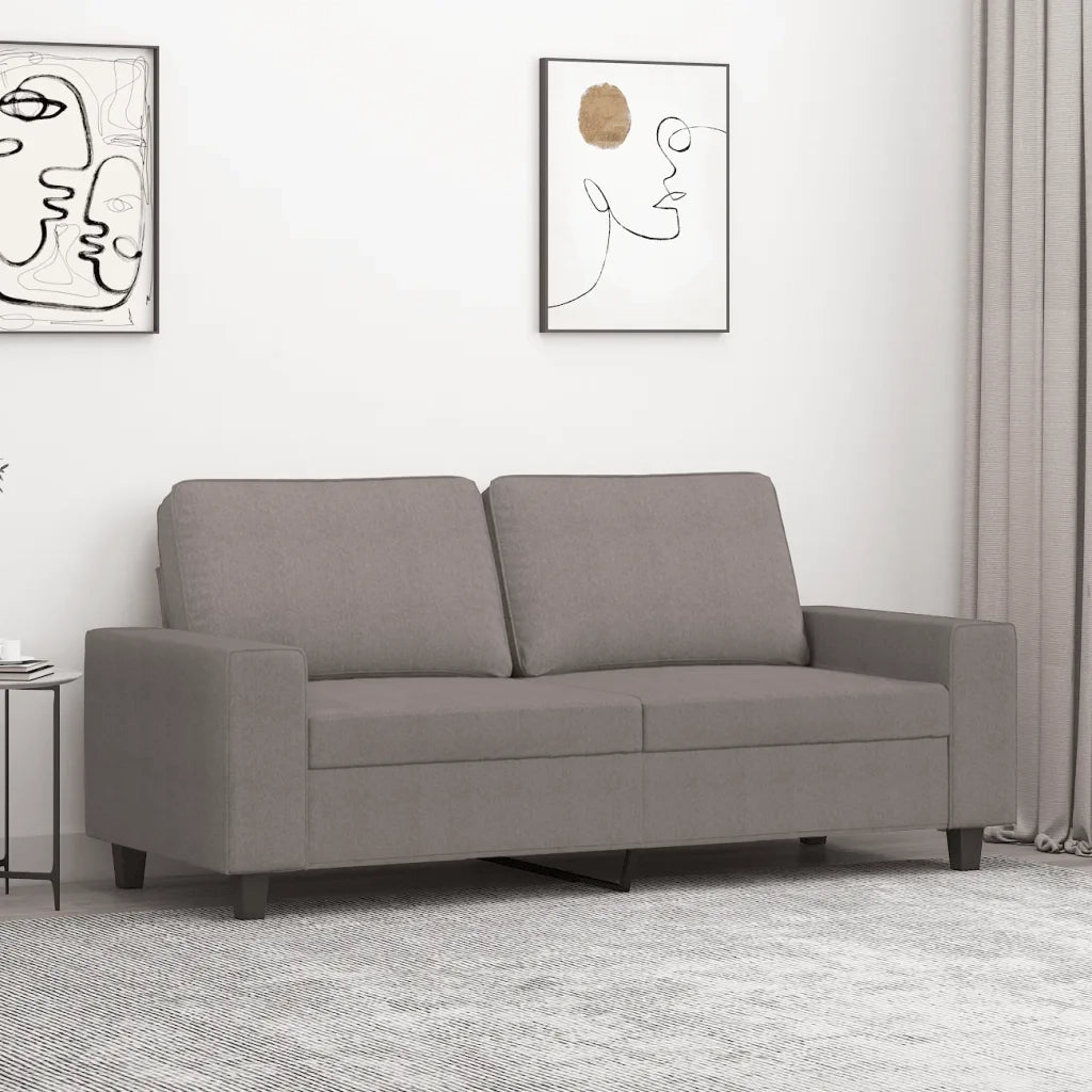 Divano | Divano da soggiorno | Sofa a 2 Posti Tortora 140 cm in Tessuto
