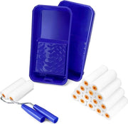 Impastatrice professionale - 16 rulli di spuma 11 cm - 2 beugoli per rulli - 2 contenitori per vernice - set di verniciatura professionale per vernici a base acqua - superfici liscie.