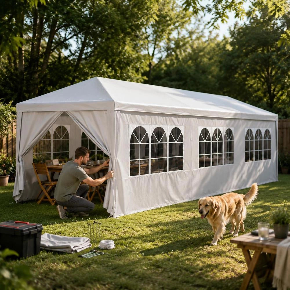 Party Tent 3x9 M White