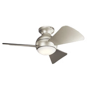 Ventilatore soffitto Sola 86cm LED 10W telecomando nichel