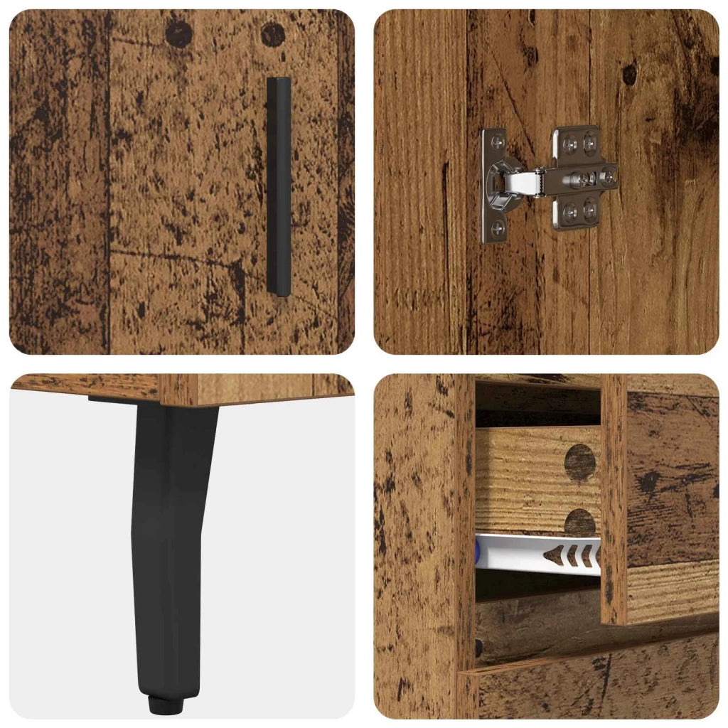 Credenza | Madia | Buffet da pranzo | Armadio da pranzo con cassetto Legno vecchio 69,5 x 34 x 90 cm