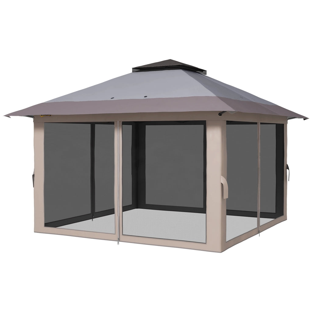 Carpa Pieghevole Pop-up 4x4x2.8 m ¨C Zephmum ¨C Grigio Chiaro
