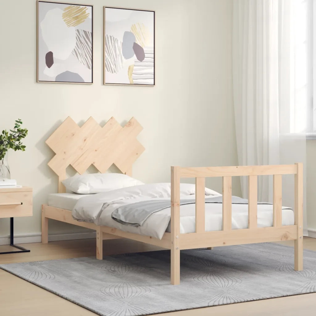Giroletto senza Materasso 90x200 cm in Legno Massello di Pino