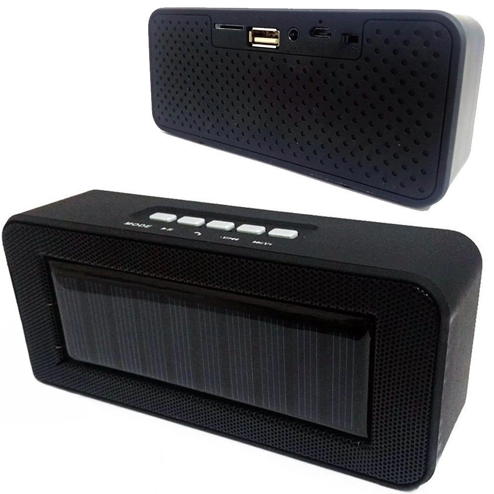 Trade Shop - Cassa Speaker Ch-303c Bluetooth Portatile Ricarica Solare Microsd Usb Fm Aux -