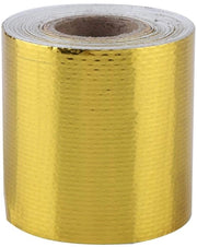 Foglio di protezione termica 5m x 5cm - Foglio di alluminio - Resistente al calore - Assorbente del rumore - Resistente alle fiamme - Adesione forte - Isolante termico