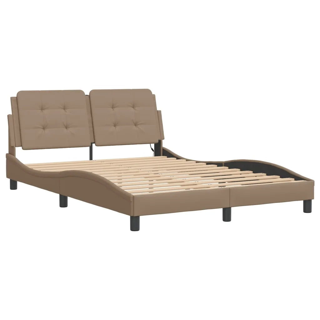 Giroletto con LED senza Materasso Zadar Cappuccino 140x190 cm 3214107