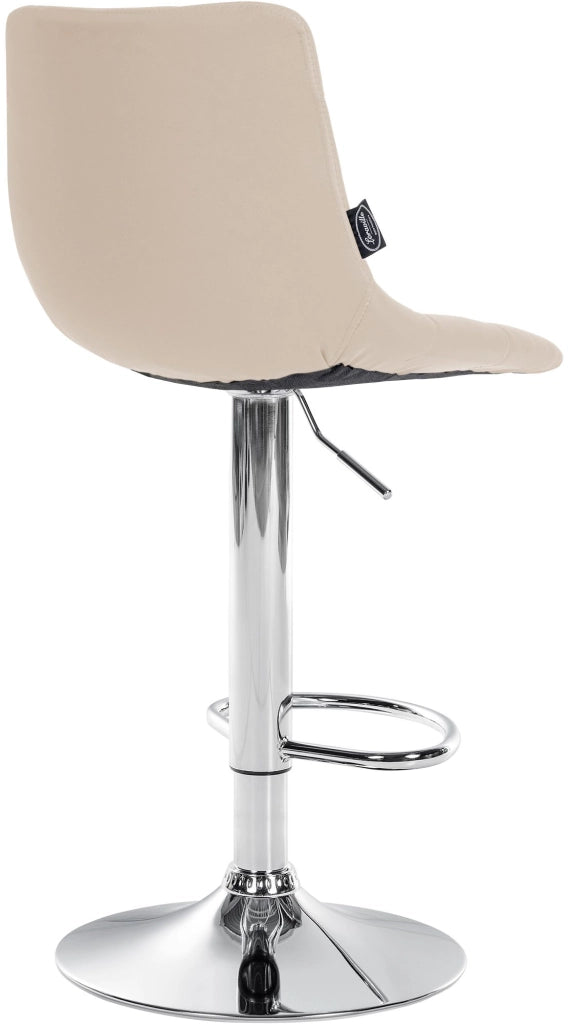 Set di 2 sgabelli da bar Jerry in similpelle crema,cromo