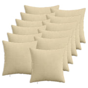 Federa 12 pcs HEERLEN Verde Grigio 50 x 50 cm corduroy 910884