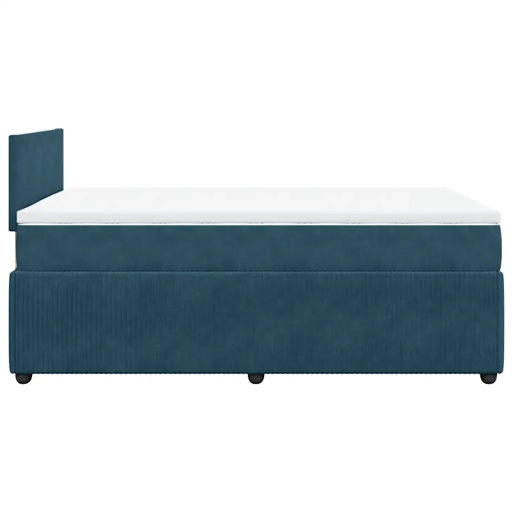 Giroletto a Molle con Materasso Blu 120x190 cm in Velluto 3289984