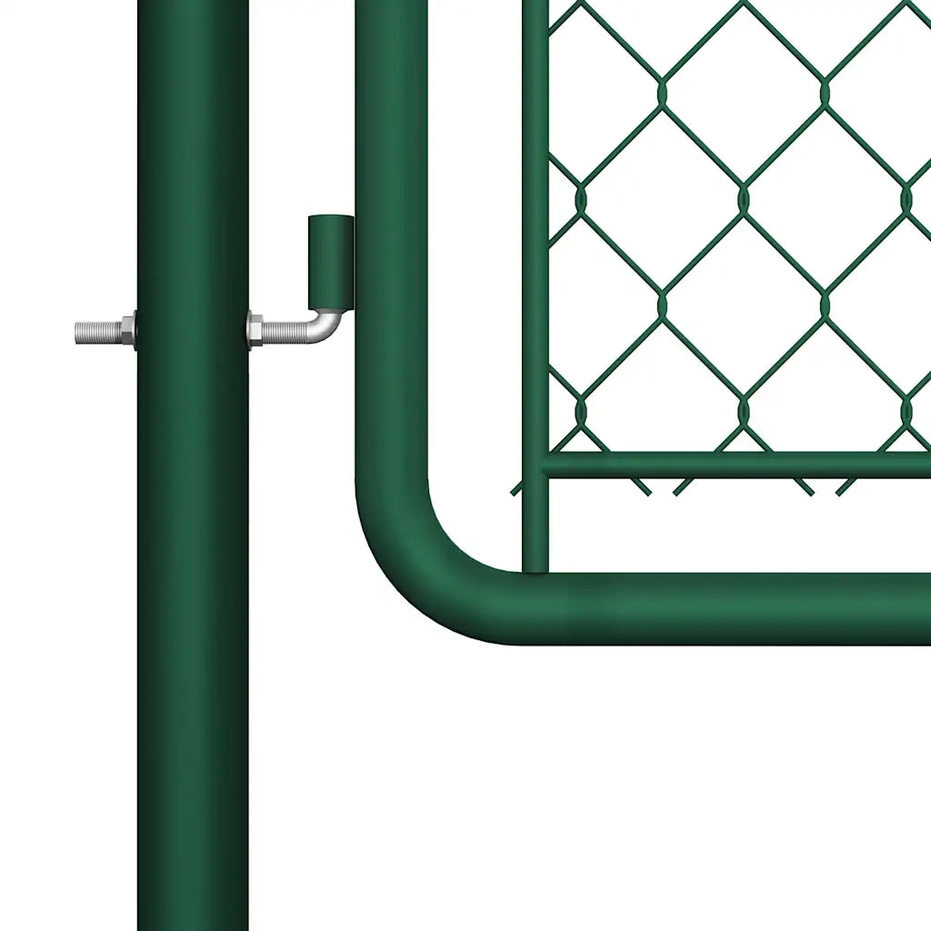 Cancello da Giardino in Acciaio 400x125 cm Verde 144446